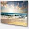 Designart - Cloudy Sky and Vibrant Blue Sea - Seascape Canvas Art Print